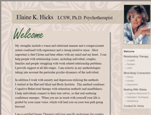 Tablet Screenshot of hickstherapy.com